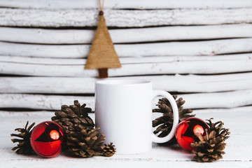 Christmas mug mockup