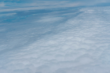 Fototapeta na wymiar view over white cloud. cloudscape of sky
