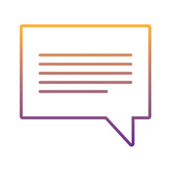 speech bubble icon over white background, vector illustration