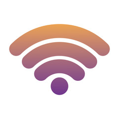 wifi symbol icon over white background, vector illustration