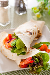 Sandwiches roll tortilla