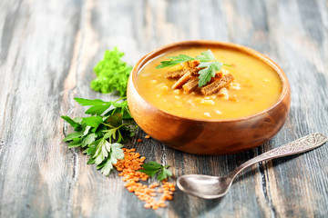 Pea lentil soup