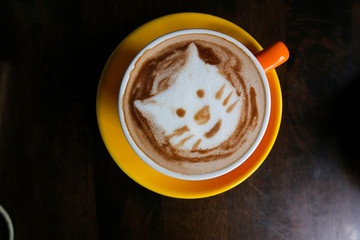 Mocca Hot Coffee on table