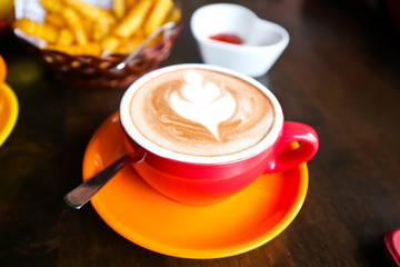 Mocca Hot Coffee on table