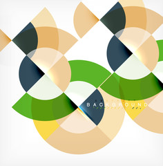 Obraz premium Minimal circle abstract background design, multicolored template for business or technology presentation or web brochure cover layout, wallpaper