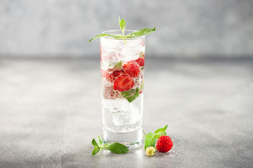 Summer drinks with strawberry