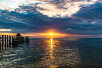 Zanzibar Island in Tanzania at sunset. Zanzibar is a semi-autonomous region of Tanzania in East Africa.