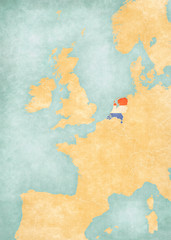 Map of Western Europe - Netherlands