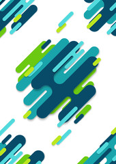 Vertical abstract background with rounded stripe shapes. Paper cut modern design. Template of flyer, banner, cover, poster. Vector illustration.