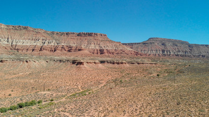 Zion National park, aerial view from drone