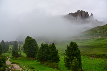 Fototapeta premium The beautiful Mountains view in Dolomites Italy.