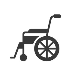 wheel chair, healthcare and medical related solid icon