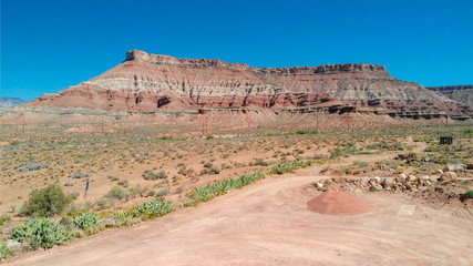 Aerial panoramic view of beautiful american canyon