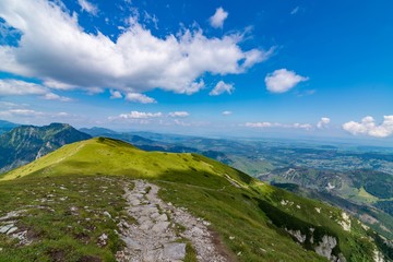 Mountain trail to Czerwone Wierchy