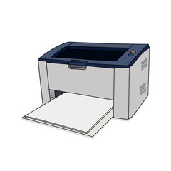 Printer for printing, with paper, painted, hand-drawn
