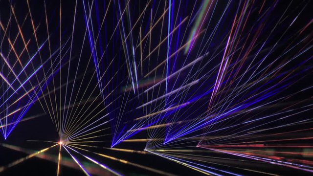 lasers show against the night sky, laser lights
