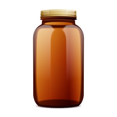 Dark Amber Glass Bottle Mockup