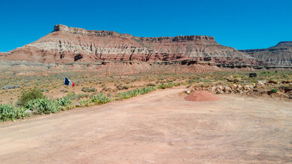 Aerial view of Canyon in Utah, United States