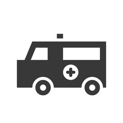 ambulance car, healthcare and medical related solid icon