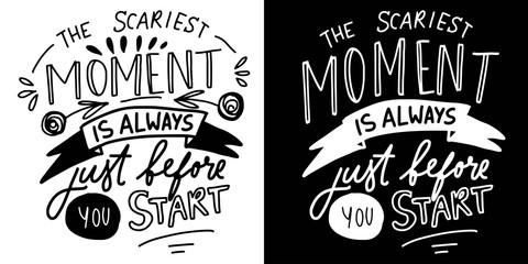 The scariest moment is always before you start. Hand lettering for your design 