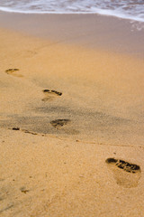 Footprints on sand