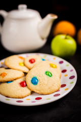 Cookies with colored candies