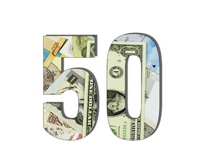 50 Money texture background