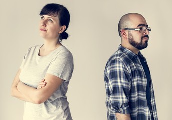 White couple having an argument