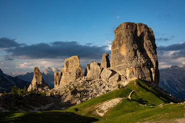 The beautiful Mountains view in Dolomites Italy.