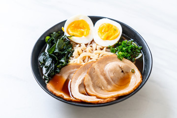 Shoyu ramen noodle with pork and egg