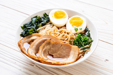 Shoyu ramen noodle with pork and egg