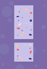 Set of  banners  for social media networks. Vector illustration.