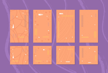 Set of  banners  for social media networks. Vector illustration.