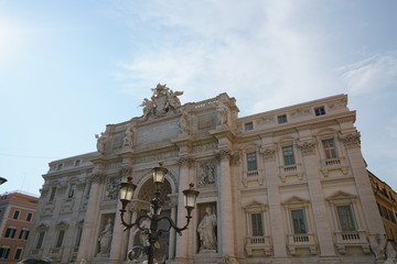 Trevi Fountain in the morning, 40 minutes after the sunrise