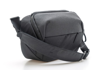 black fabric fashion men bag
