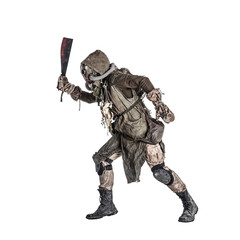 Aggressive and evil humanoid monster or creature of post apocalyptic, poisoned by dangerous...