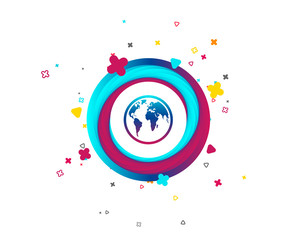 Obraz premium Globe sign icon