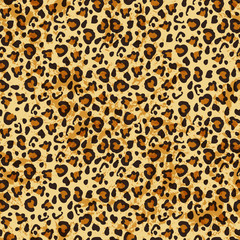 Leopard seamless pattern.  Vector background for fabric,textile, wrapping. 