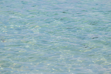 Blue caribbean sea water