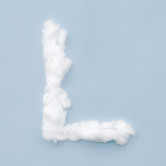 English alphabet letters In the concept of the clouds in the sky bright. pastel color tone