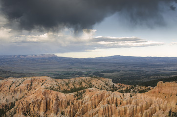 landscape on the bryce canyon in the united states of america