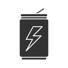 Energy drink can glyph icon