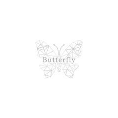 polygonal butterfly design outline