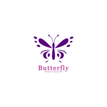 abstract butterfly logo, icon template