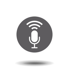 Microphone Icon vector flat design