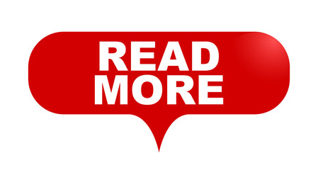 red vector bubble banner read more