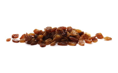 Raisins isolated on white background