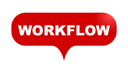 red vector bubble banner workflow