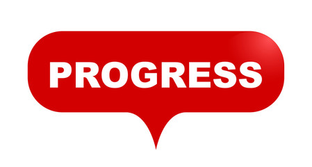 red vector bubble banner progress