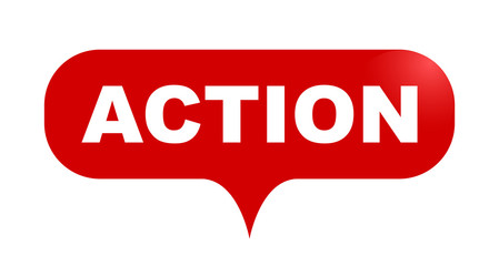 red vector bubble banner action